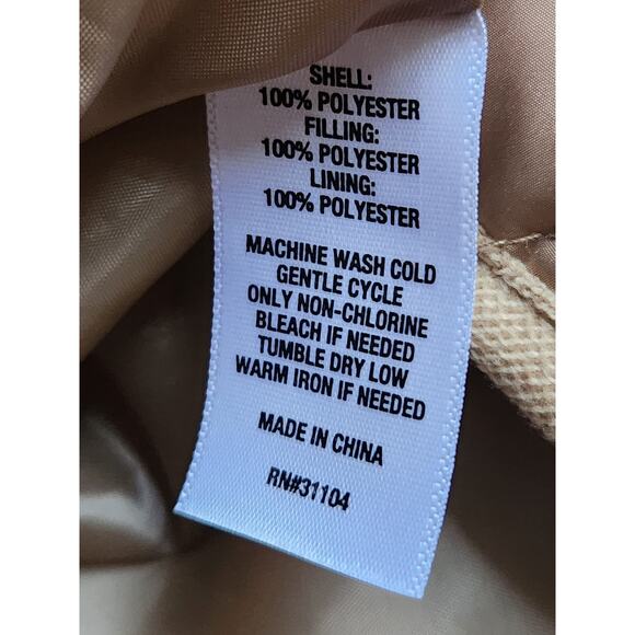 Kim Rogers Jacket Women's M Tan Quilted Full Zip Snap NWT - Picture 8 of 8